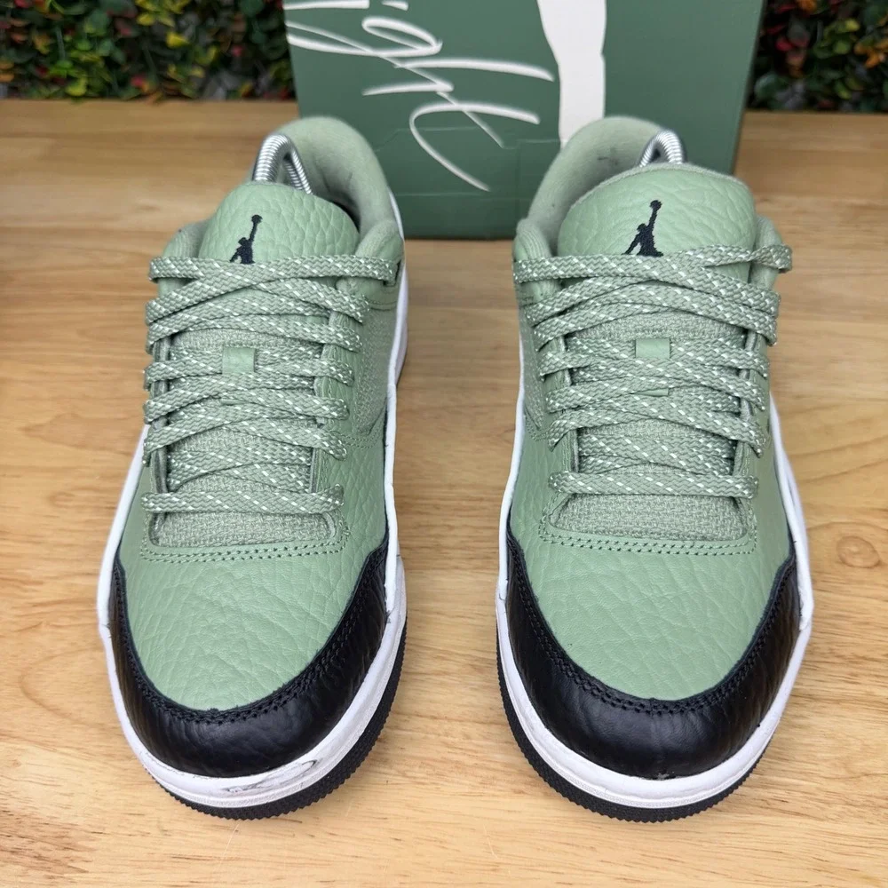 Nike Jordan Flight Court Oil Green Black White Sneakers Shoes IH4092-386 Mens 8